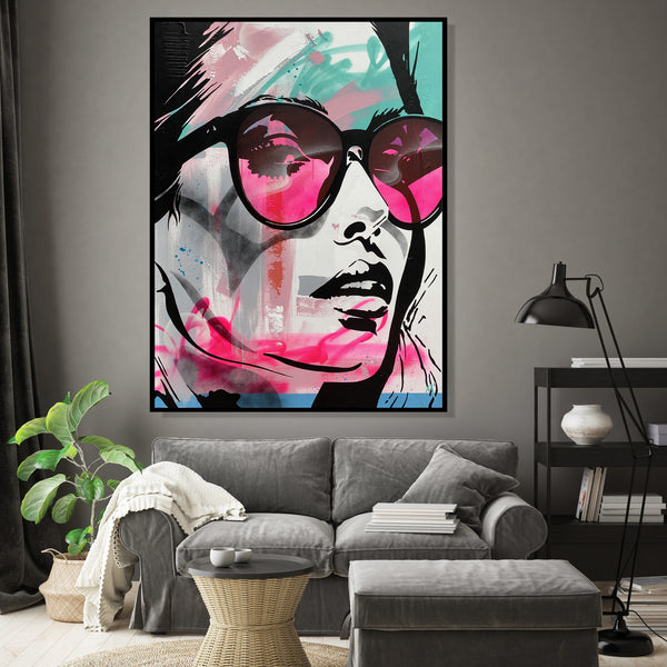 Rose Glasses - Painted Canvas Artwork