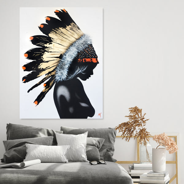 Gold Headpiece - Original Painted Artwork