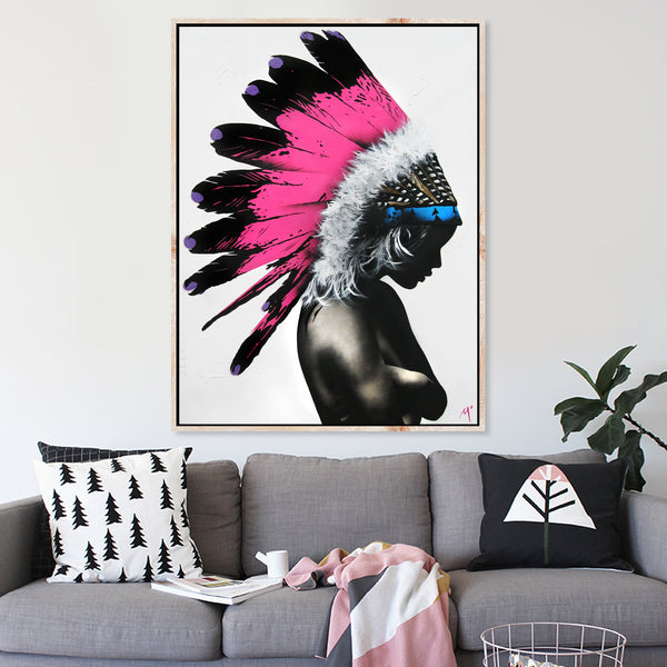 Pink Headpiece - Original Painted Artwork
